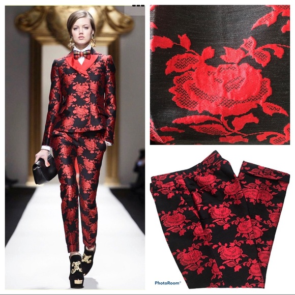 Moschino Ikram 13’ Runway Jacquard Brocade Trouser - Picture 1 of 12